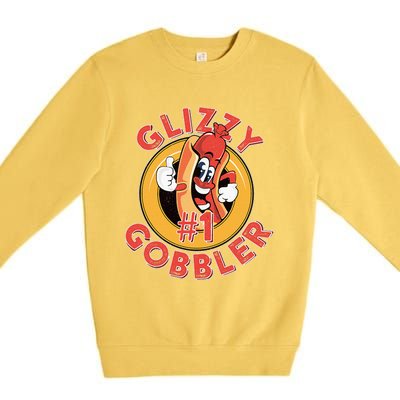 Funny Hot Dog Glizzy Gobbler Number One Glizzy  Premium Crewneck Sweatshirt