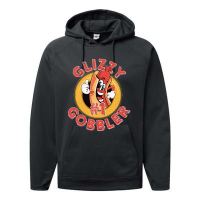 Funny Hot Dog Glizzy Gobbler Number One Glizzy  Performance Fleece Hoodie