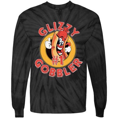 Funny Hot Dog Glizzy Gobbler Number One Glizzy  Tie-Dye Long Sleeve Shirt