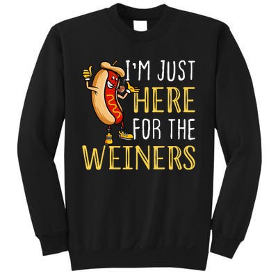 Funny Hot Dog IM Just Here For The Wieners Sausage Sweatshirt