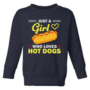 Funny Hot Dog Design For Women Hot Dog Lovers Toddler Sweatshirt