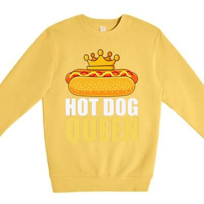 Funny Hot Dog For Women Grilled Wiener Sausage Buns Premium Crewneck Sweatshirt