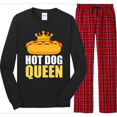 Funny Hot Dog For Women Grilled Wiener Sausage Buns Long Sleeve Pajama Set