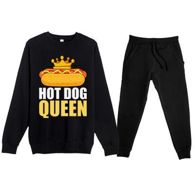 Funny Hot Dog For Women Grilled Wiener Sausage Buns Premium Crewneck Sweatsuit Set