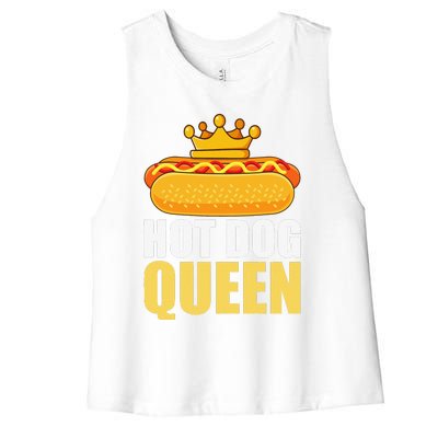 Funny Hot Dog For Women Grilled Wiener Sausage Buns Women's Racerback Cropped Tank