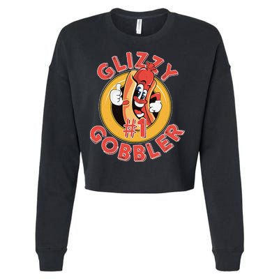 Funny Hot Dog Glizzy Gobbler Number One Glizzy Cropped Pullover Crew