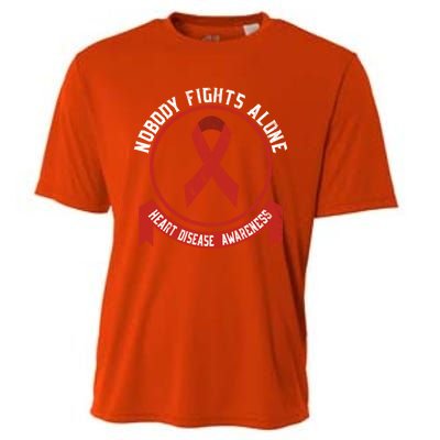 Fight Heart Disease Awareness Month American Heart Health Gift Cooling Performance Crew T-Shirt