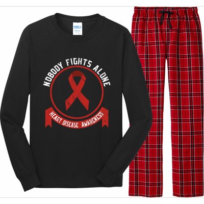 Fight Heart Disease Awareness Month American Heart Health Gift Long Sleeve Pajama Set