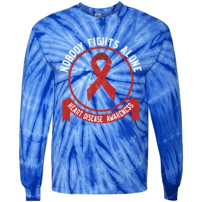 Fight Heart Disease Awareness Month American Heart Health Gift Tie-Dye Long Sleeve Shirt