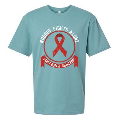 Fight Heart Disease Awareness Month American Heart Health Gift Sueded Cloud Jersey T-Shirt