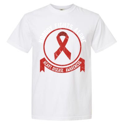 Fight Heart Disease Awareness Month American Heart Health Gift Garment-Dyed Heavyweight T-Shirt