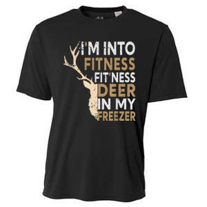 Funny Hunter Dad IM Into Fitness Deer Freezer Hunting Cooling Performance Crew T-Shirt