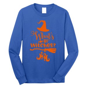 Funny Halloween Design/ Whats Up Witches? Gift Long Sleeve Shirt