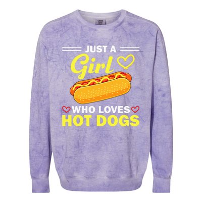 Funny Hot Dog Design For Women Hot Dog Lovers Colorblast Crewneck Sweatshirt