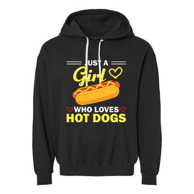 Funny Hot Dog Design For Women Hot Dog Lovers Garment-Dyed Fleece Hoodie