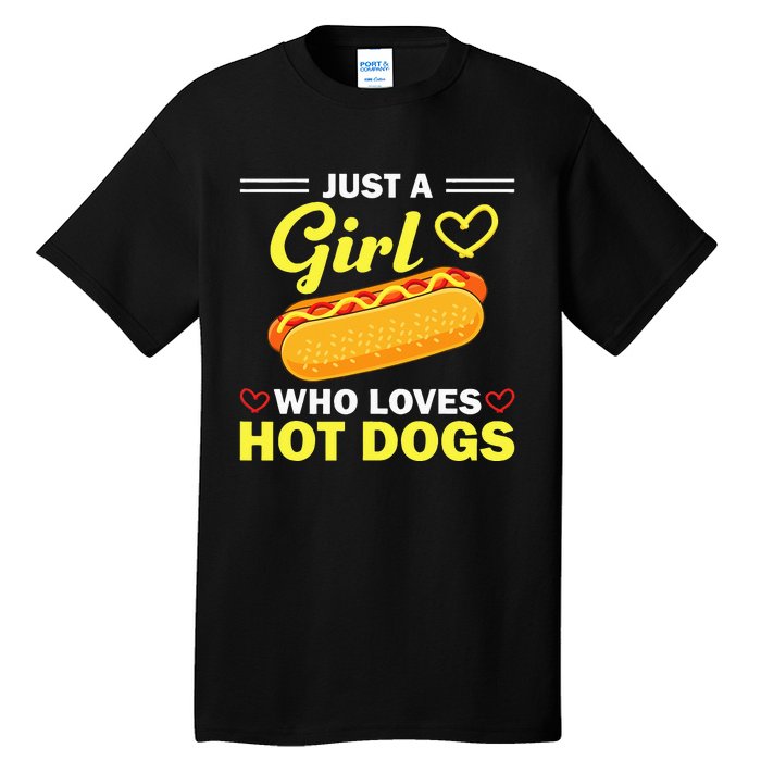 Funny Hot Dog Design For Women Hot Dog Lovers Tall T-Shirt