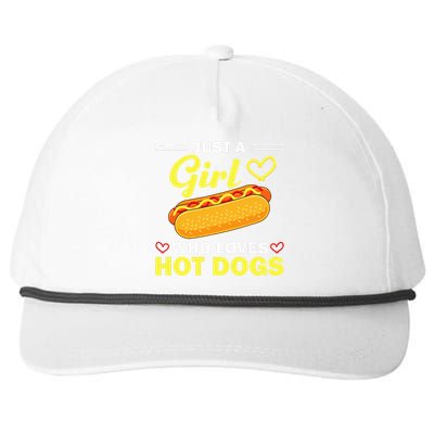 Funny Hot Dog Design For Women Hot Dog Lovers Snapback Five-Panel Rope Hat