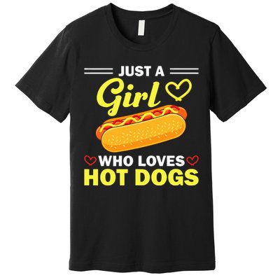 Funny Hot Dog Design For Women Hot Dog Lovers Premium T-Shirt