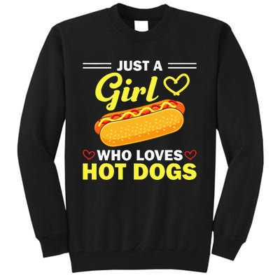 Funny Hot Dog Design For Women Hot Dog Lovers Tall Sweatshirt