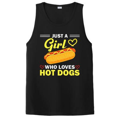 Funny Hot Dog Design For Women Hot Dog Lovers PosiCharge Competitor Tank