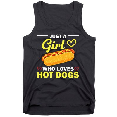 Funny Hot Dog Design For Women Hot Dog Lovers Tank Top