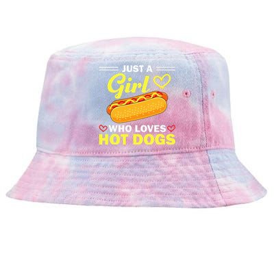 Funny Hot Dog Design For Women Hot Dog Lovers Tie-Dyed Bucket Hat