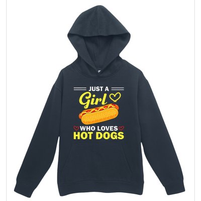 Funny Hot Dog Design For Women Hot Dog Lovers Urban Pullover Hoodie