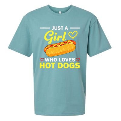 Funny Hot Dog Design For Women Hot Dog Lovers Sueded Cloud Jersey T-Shirt