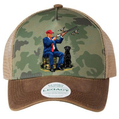 Funny Hunting Duck Trump Camo Hunting Hello Hunting Season Legacy Tie Dye Trucker Hat