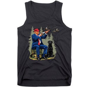 Funny Hunting Duck Trump Camo Hunting Hello Hunting Season Tank Top