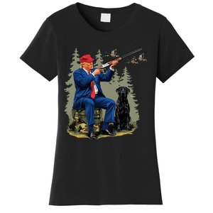 Funny Hunting Duck Trump Camo Hunting Hello Hunting Season Women's T-Shirt