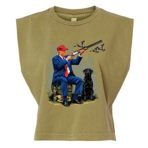 Funny Hunting Duck Trump Camo Hunting Hello Hunting Season Garment-Dyed Women's Muscle Tee