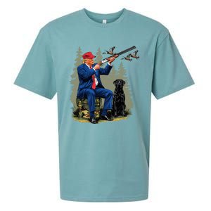 Funny Hunting Duck Trump Camo Hunting Hello Hunting Season Sueded Cloud Jersey T-Shirt