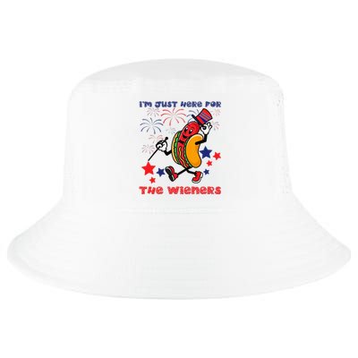 Funny Hot Dog I'm Just Here For The Wieners 4Th Of July Cool Comfort Performance Bucket Hat