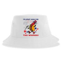 Funny Hot Dog I'm Just Here For The Wieners 4Th Of July Sustainable Bucket Hat