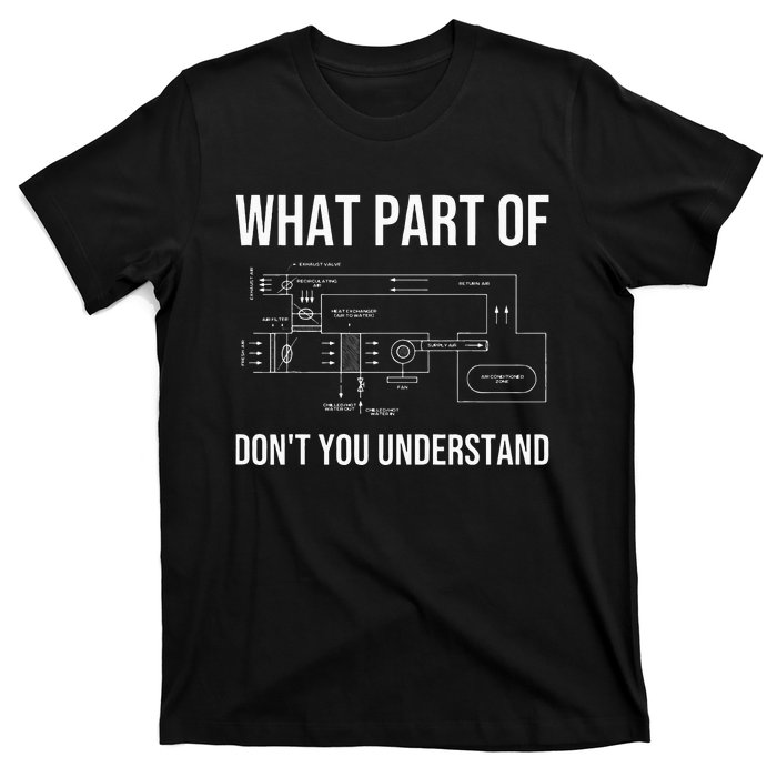 Funny HVAC Design For Men Dad HVAC Installer Engineers Tech T-Shirt