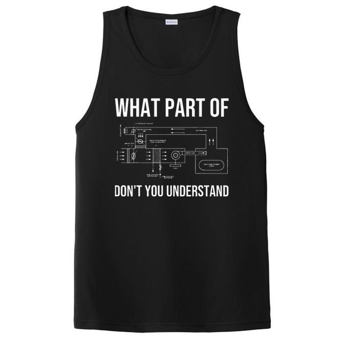 Funny HVAC Design For Men Dad HVAC Installer Engineers Tech PosiCharge Competitor Tank