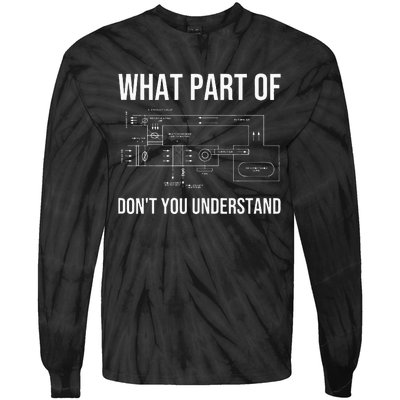 Funny HVAC Design For Men Dad HVAC Installer Engineers Tech Tie-Dye Long Sleeve Shirt