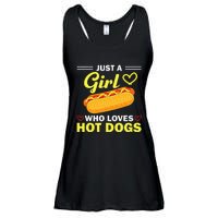 Funny Hot Dog Design Hot Dog Lovers Ladies Essential Flowy Tank