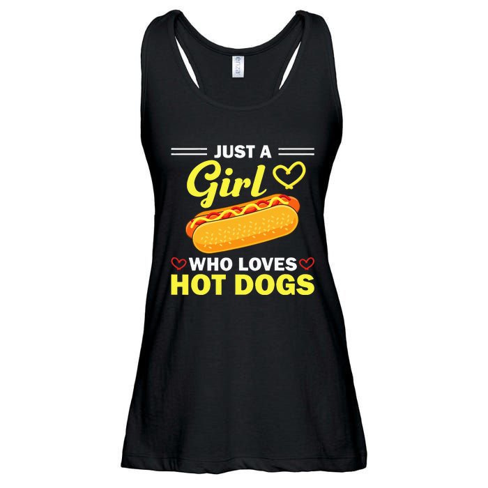 Funny Hot Dog Design Hot Dog Lovers Ladies Essential Flowy Tank