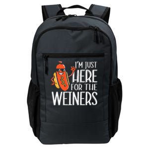 Funny Hot Dog Im Just Here For The Wieners Sausage Daily Commute Backpack