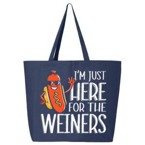 Funny Hot Dog Im Just Here For The Wieners Sausage 25L Jumbo Tote