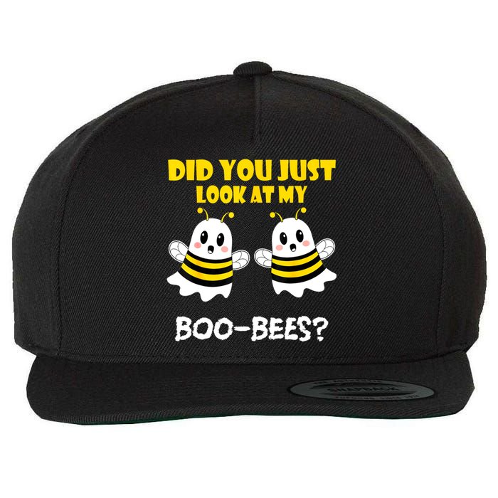 Funny Halloween Did You Just Look At My Boobees Wool Snapback Cap