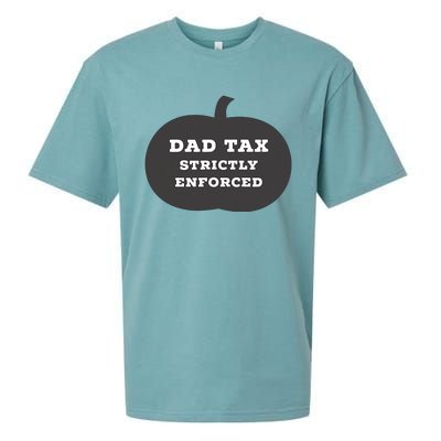 Funny Halloween Dad Tax On Candy Trick Or Treating Design Sueded Cloud Jersey T-Shirt