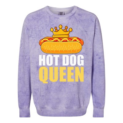 Funny Hot Dog Grilled Wiener Sausage Buns Colorblast Crewneck Sweatshirt