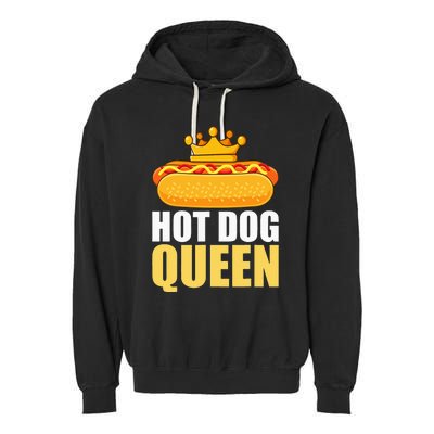 Funny Hot Dog Grilled Wiener Sausage Buns Garment-Dyed Fleece Hoodie