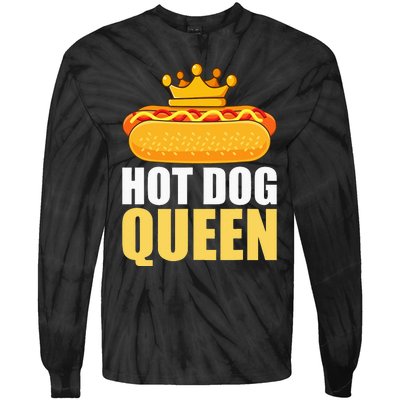 Funny Hot Dog Grilled Wiener Sausage Buns Tie-Dye Long Sleeve Shirt