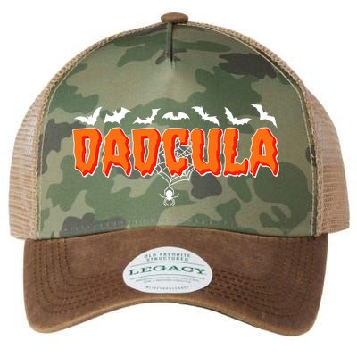 Funny Halloween Dadcula Dracula Legacy Tie Dye Trucker Hat
