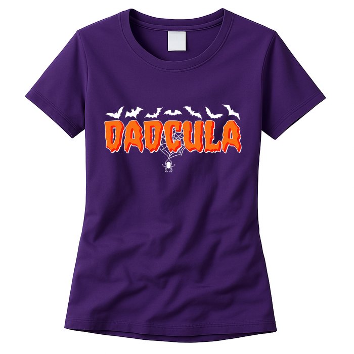 Funny Halloween Dadcula Dracula Womens T-Shirt
