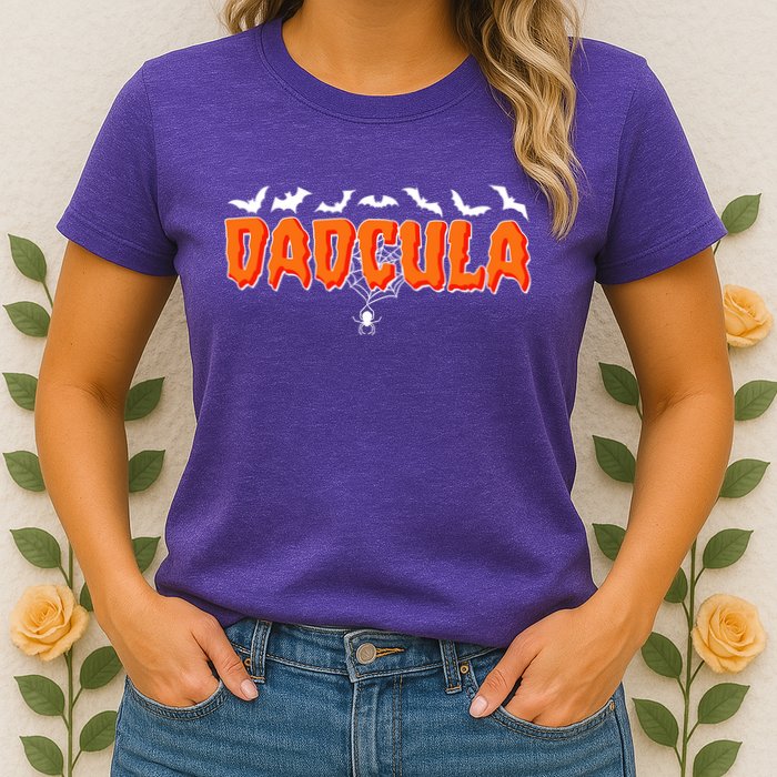 Funny Halloween Dadcula Dracula Womens T-Shirt